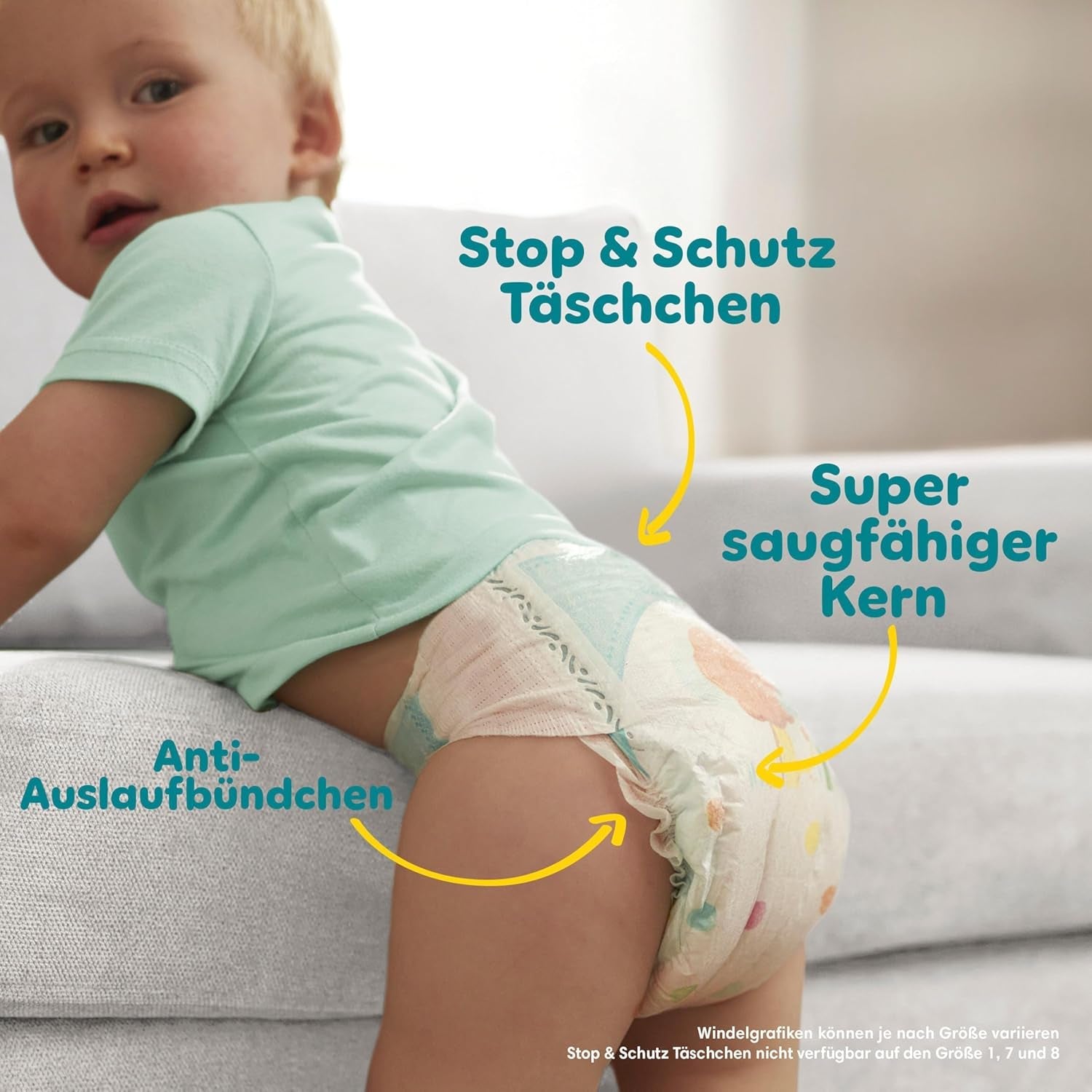 Couches Pampers Baby-Dry taille 5, 174 couches, 11 kg - 16 kg, jusqu'à 100 % de protection contre les fuites et confort toute la nuit