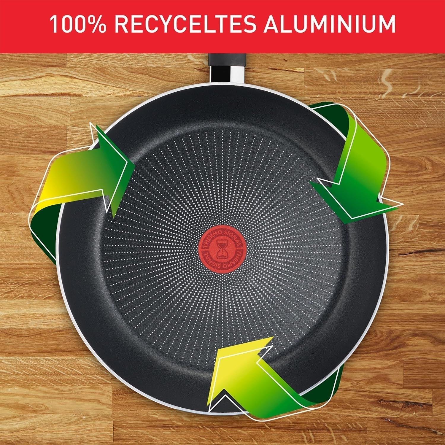 Tefal Recycled on, poêle en aluminium 100% recyclé, revêtement antiadhésif, induction Casseroles et poêles Naty Shop