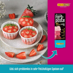 DECOCINO Pâte colorante liposoluble Rouge - 15 g - Colorant alimentaire à base d'huile, idéal pour colorer le chocolat, la crème au beurre, le fondant ou la pâte à biscuits (Pack de 3)
