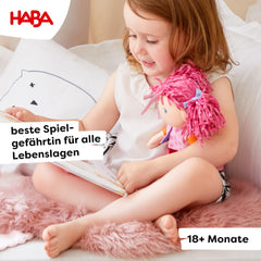 Poupée HABA Lily Lou - Poupée en tissu doux à partir de 18 mois - 30 cm avec vêtements et cheveux - Compagnon de jeu idéal pour les petits enfants - 1302842001