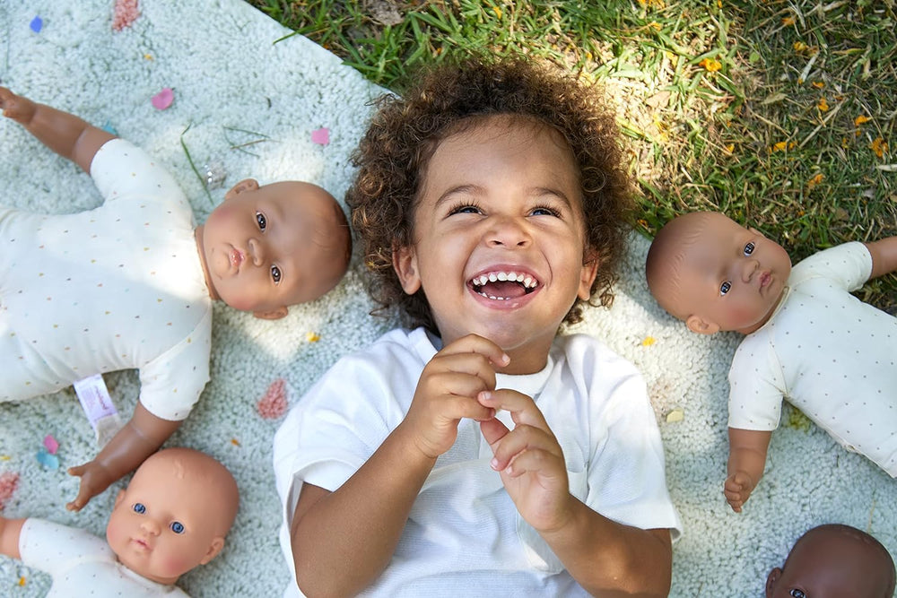 Miniland Dolls: poupée européenne Babypuppe, 32 cm, avec corps souple, dans une boîte cadeau