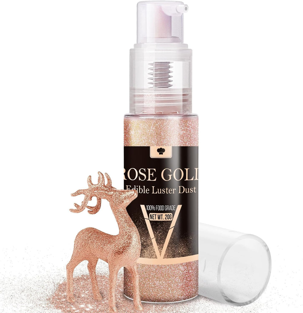 Ensemble de spray à paillettes comestibles – 20 g de poussière de paillettes irisées pour boissons, champagne, gâteaux – Colorant alimentaire métallique comestible pour cocktails, vin, liqueur, pâtisserie, gâteaux