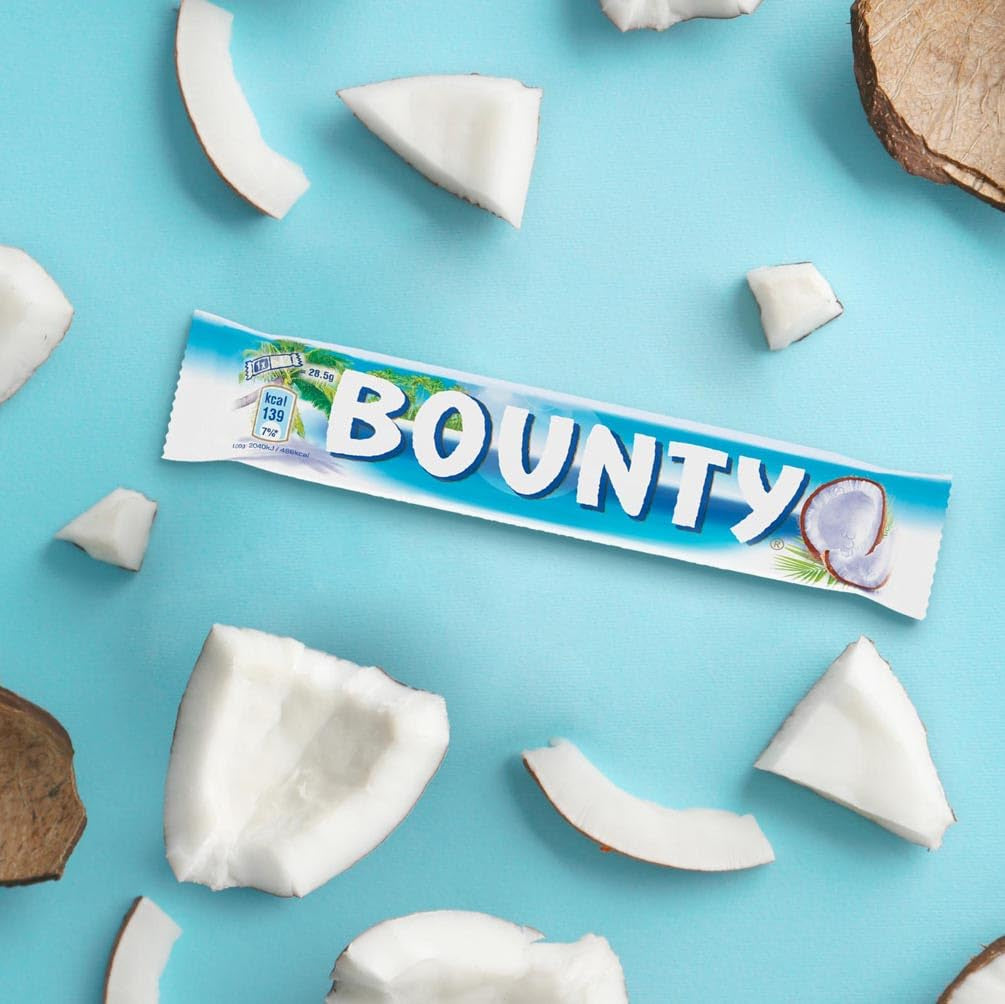 Barres de chocolat Bounty saveur chocolat et noix de coco 24 barres dans un paquet (24 x 57 g)