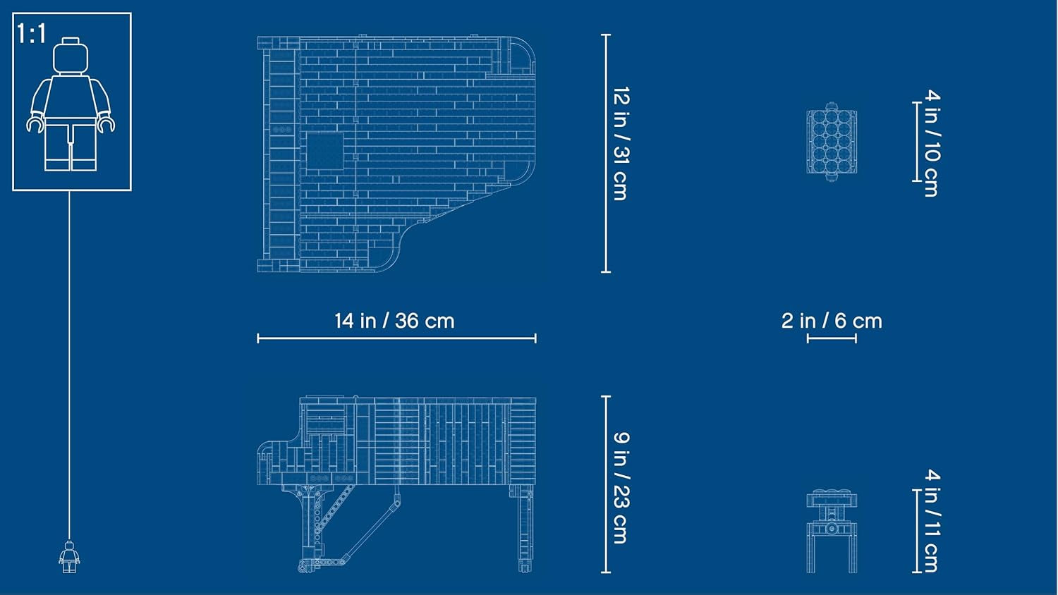 Aile de concert LEGO Ideas (21323) ; Bauset; Votre propre Konzertflügel ; tolles Modellbauprojekt estimé Pianisten, Musiker, Musikliebhaber ou Bastler (3.662 Teile)