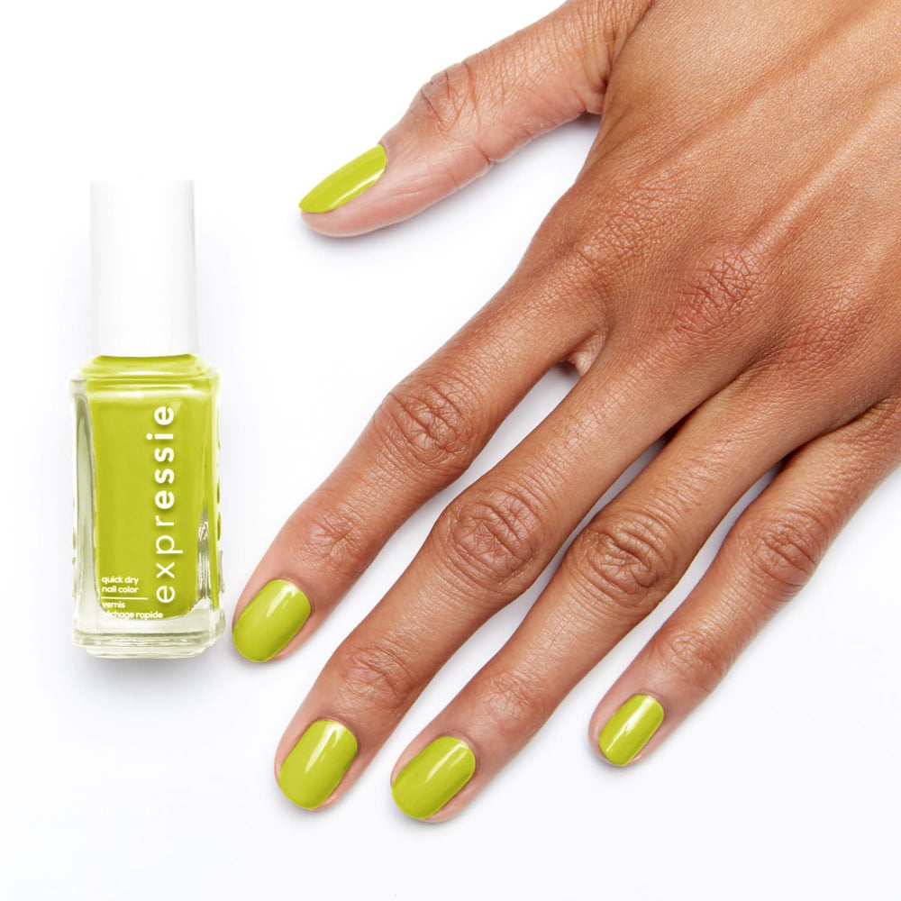 Vernis à ongles Essie à séchage rapide « expression », formule végétalienne sans ingrédients d'origine animale, n° 1. 565 moment du personnage principal, vert, 1 x 10 ml