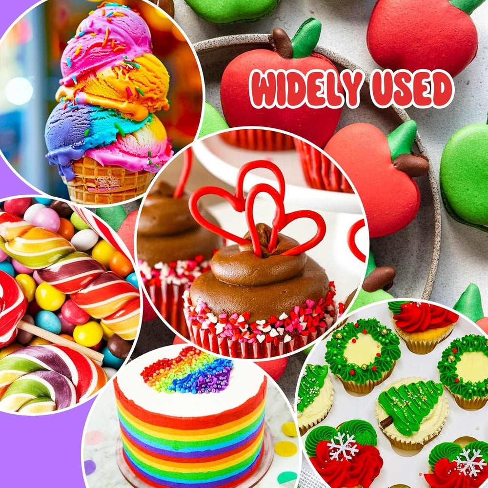 Colorant alimentaire en gel - Colorant alimentaire arc-en-ciel pour gâteaux, pâtisseries, biscuits, macarons - Colorant alimentaire concentré sans sucre pour décorer gâteaux, boissons, œufs de Pâques, slime - 15 g chacun