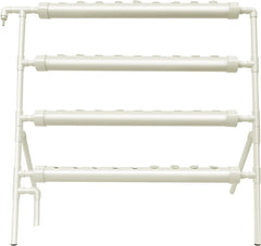 Système hydroponique, kit de culture hydroponique en tour, support de jardinière à 4 niveaux avec 36 trous de plantation, systèmes de culture de plantes sans sol pour jardin, bureau et autres espaces intérieurs et extérieurs