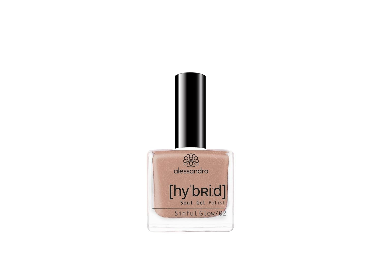 Vernis à ongles Alessandro Sinful Glow HYBRID - Teinte Nude - Des ongles parfaits en seulement 3 étapes, sans LED - dure jusqu'à 10 jours ! 8 ml