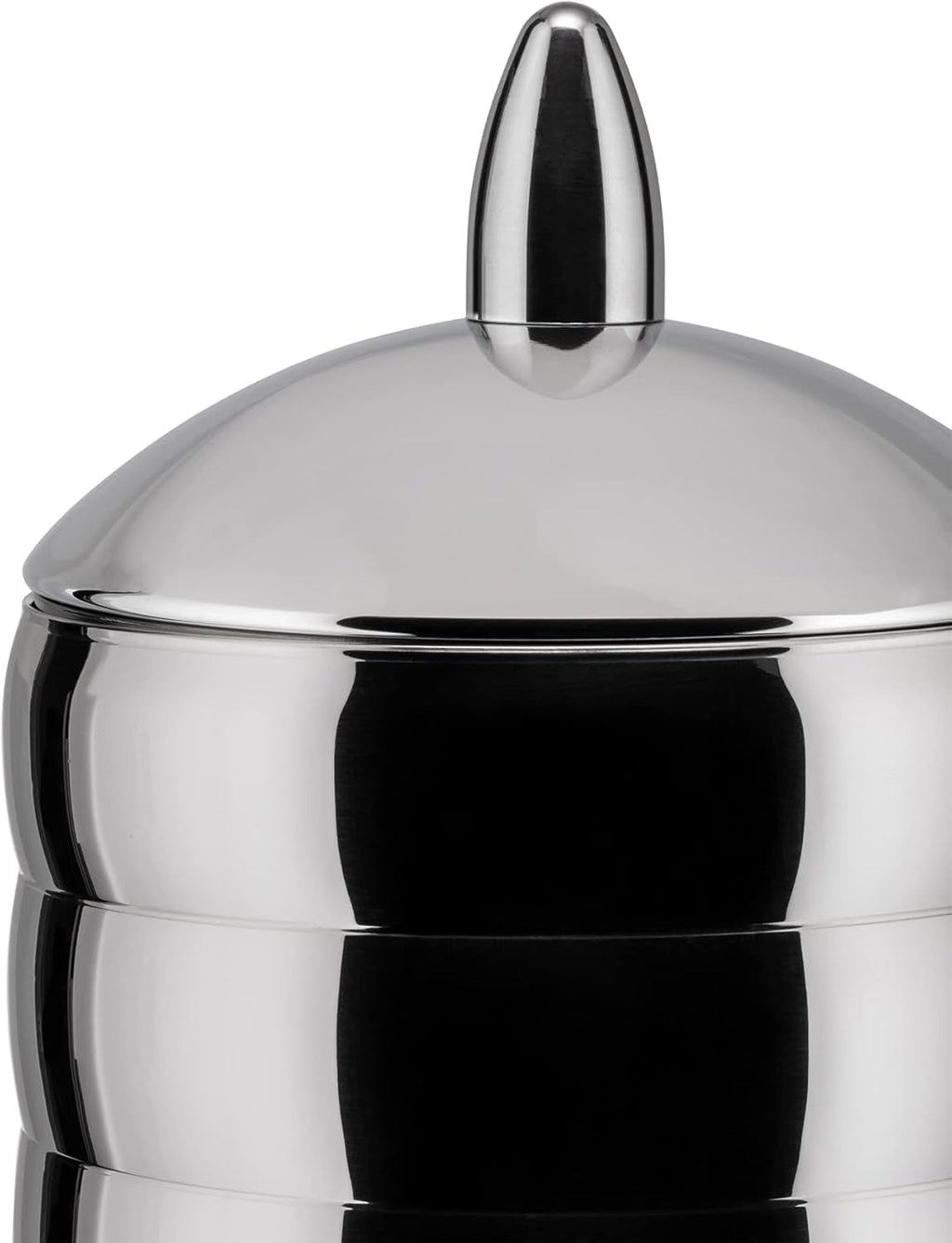 Alessi Kalistò 2 CB02 - Borcan de bucătărie din oțel inoxidabil 18/10 cu buton din aluminiu, 114 cl, argintiu Cutii depozitare alimente Naty Shop