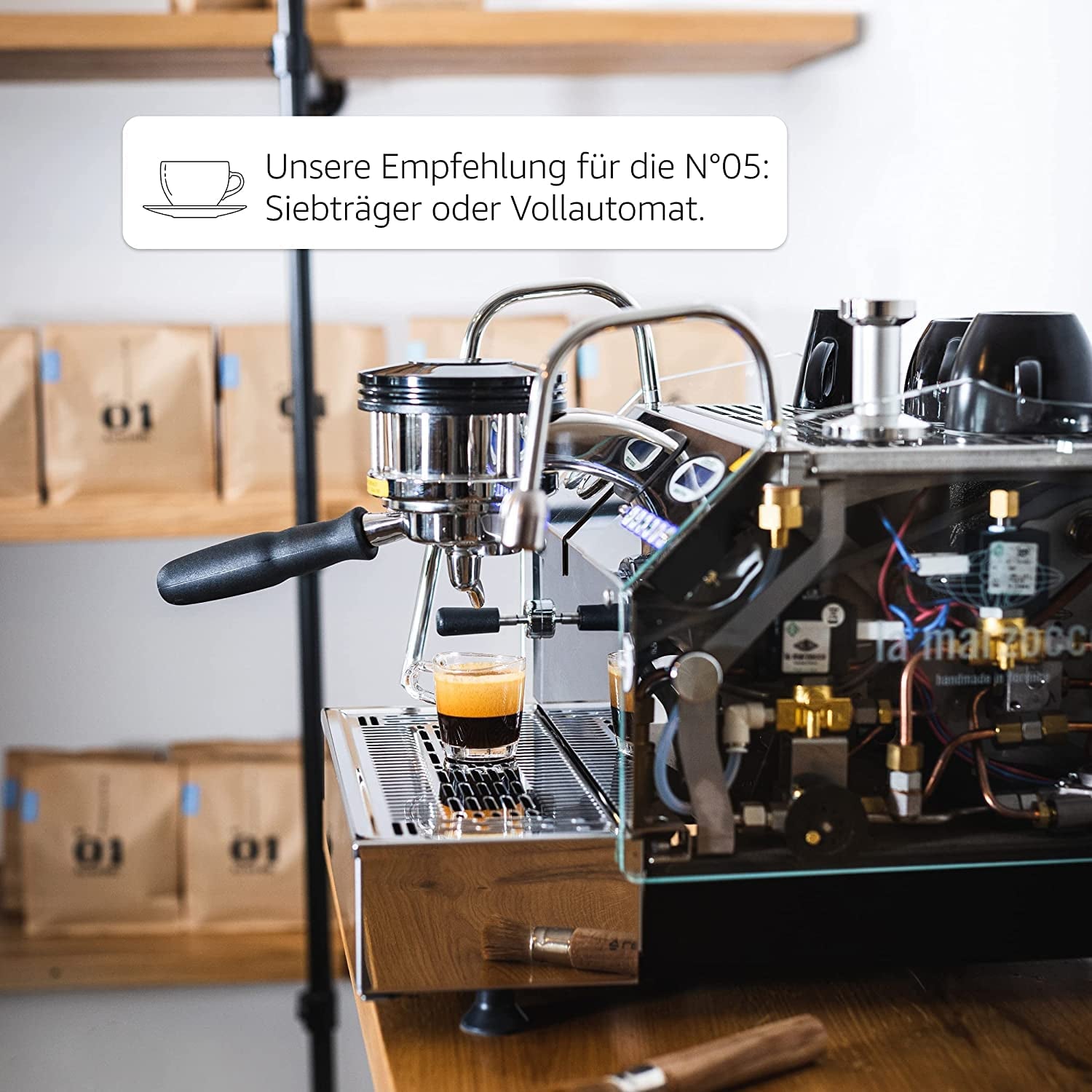 Espresso No. 1 – Mélange d'espresso classique avec 25 % de Robusta – Café en grains pour machines entièrement automatiques et porte-filtre – grains entiers – 750g