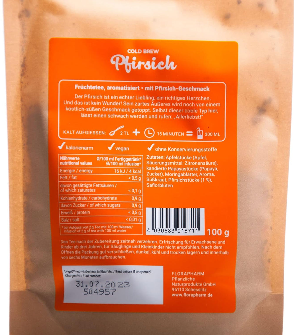 Ceai de fructe Cold Brew „Piersică” Infuzie la rece - 100 g