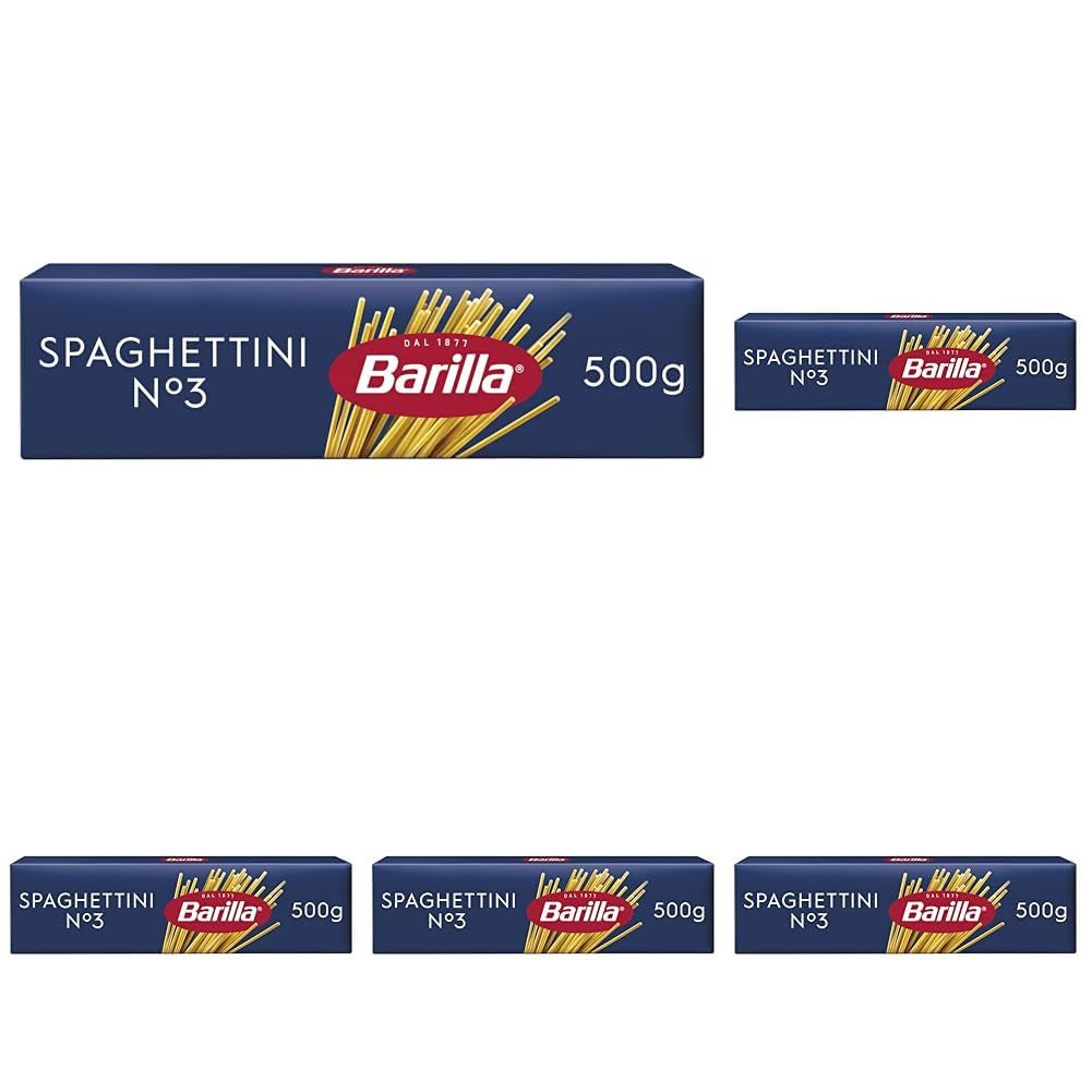 Pâtes Barilla Classic Spaghettini no. 3 blés durs de haute qualité, toujours al dente (1 x 500 g)
