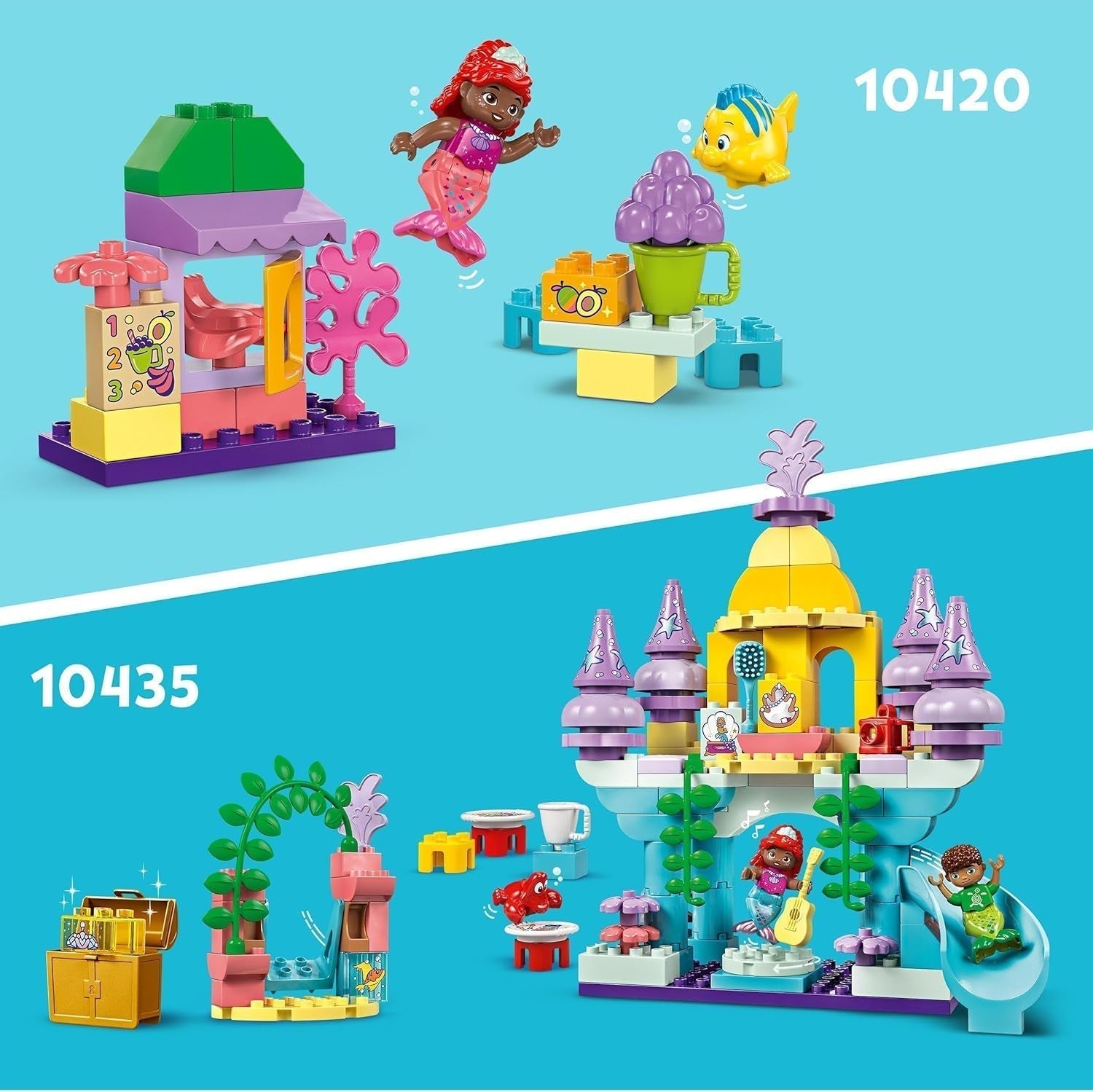LEGO DUPLO | Disney Le palais sous-marin magique d'Ariel, jouet éducatif pour Ariel la sirène, château sous-marin pour les enfants de plus de 2 ans 10435 Jeux de construction Besuche den LEGO-Store