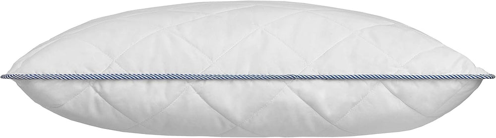 Oreiller contour du corps Irisette 80X80 Cm avec housse amovible en microfibre douce, lavable jusqu'à 60°C, blanc/bleu, certifié Oeko-Tex, produit selon la norme de qualité allemande Oreillers standard Naty Shop