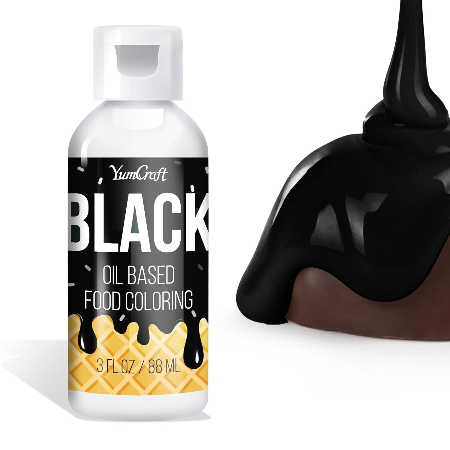 Colorant alimentaire liposoluble – Colorant alimentaire à base d'huile pour chocolat, crème au beurre, bonbons, glaçage – Colorant alimentaire concentré à base d'huile pour la pâtisserie, la cuisine, le fondant (blanc, 88 ml)