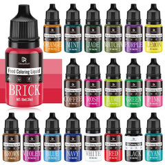 Colorant alimentar lichid, 10 ml Naty Shop 10 ml (set 20 bucati)