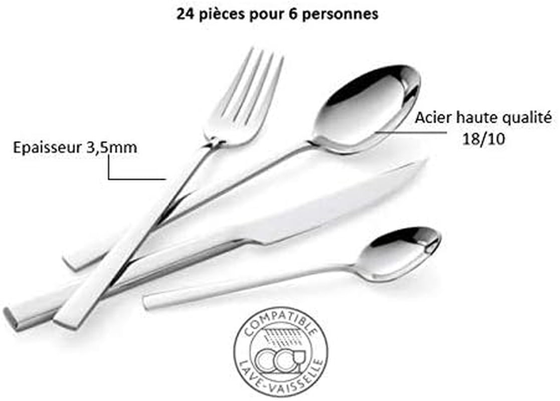 Set tacâmuri Giada pentru 6 persoane, 24 bucati Bucatarie Naty Shop