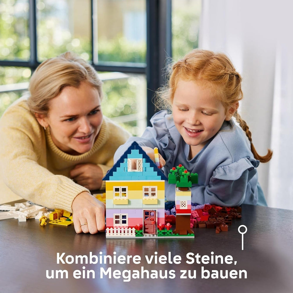 LEGO Classic Creative Houses, ensemble de briques de construction pour enfants, jouet de construction 850 briques, jouet de construction de maison avec accessoires, cadeau pour garçons et filles de 4 ans 11035 Ensembles de construction Beuche den LEGO-Store