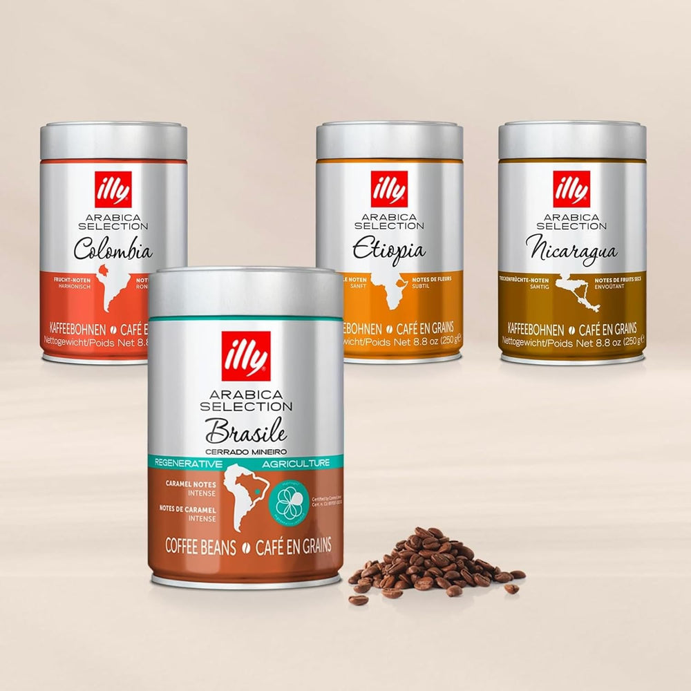 illy, Kaffeebohnen Arabica Selection Costa Rica, 100% Arabica avec caramel, notes de chocolat et vanille, sußer Gesmack, 1 dose avec 250g