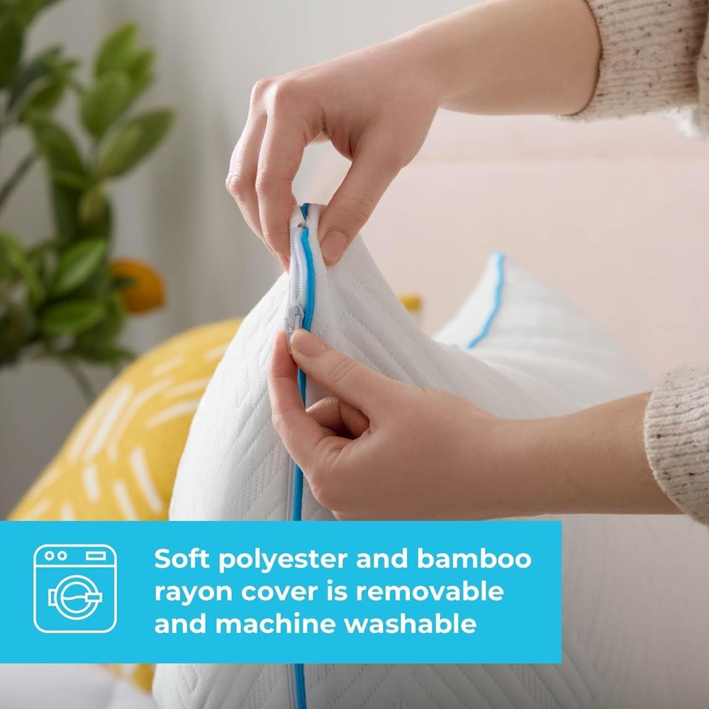 Oreiller en mousse à mémoire de forme gel standard Linenspa blanc Naty Shop Oreillers standard