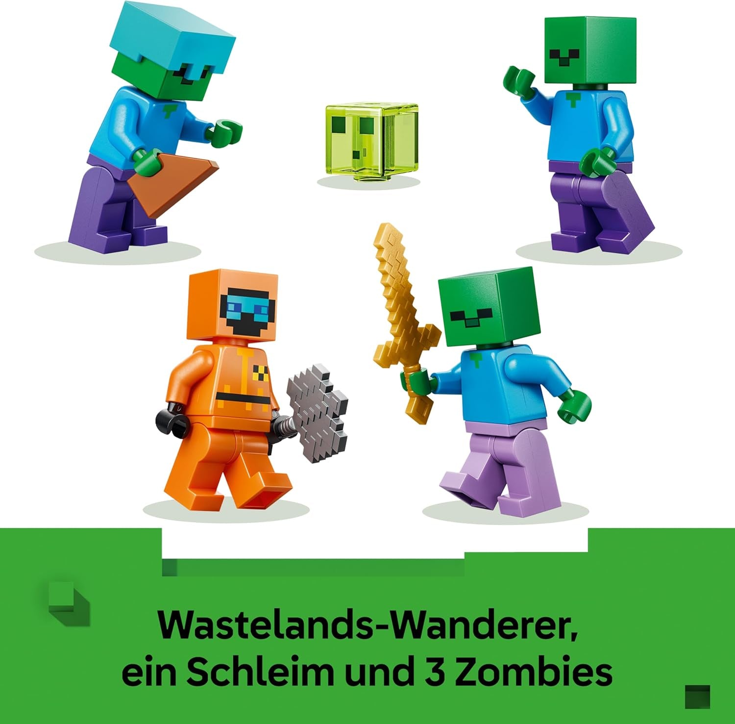 LEGO Minecraft Zombieverlies - Bauspielzeug für Rollenspiele - Minecraft-Spielset für Jungen und Mädchen ab 8 Jahren mit 3 Zombies, einem Krieger und Videospielzubehör - 21587
