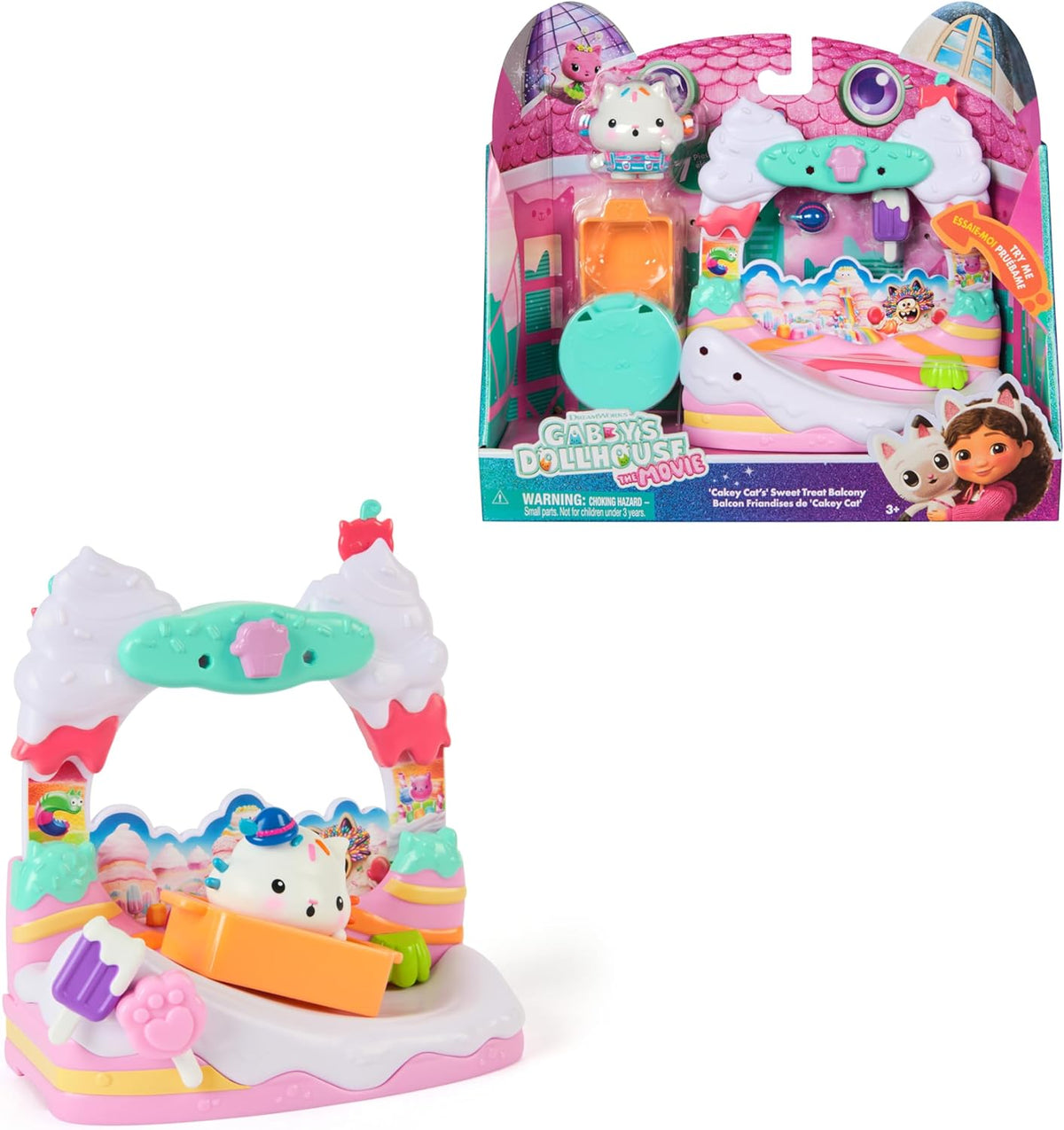 DREAMWORKS GABBY'S DOLLS HOUSE : LE FILM - Ensemble de jeu avec balcon doux de Kuchi avec figurines et accessoires de maison de poupée pour enfants à partir de 3 ans