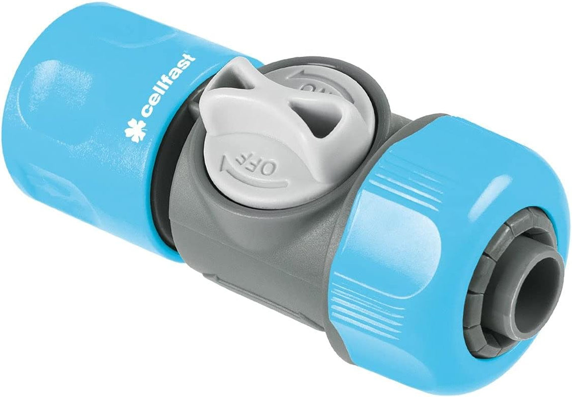 Cuplaj rapid Cellfast cu valvă CellPRO 3/4", ușor de reglat, design ergonomic, plastic PC/ABS, calitate superioară, 52-331, albastru