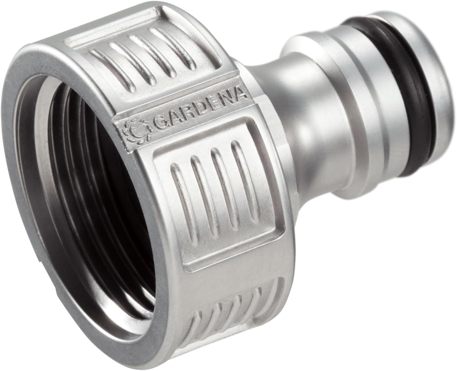 Conector robinet Gardena Premium 26,5 mm (G 3/4 inch): Adaptor pentru robinete, metal de înaltă calitate, curgere fără stropire, rezistent la îngheț, ambalat (18241-20)