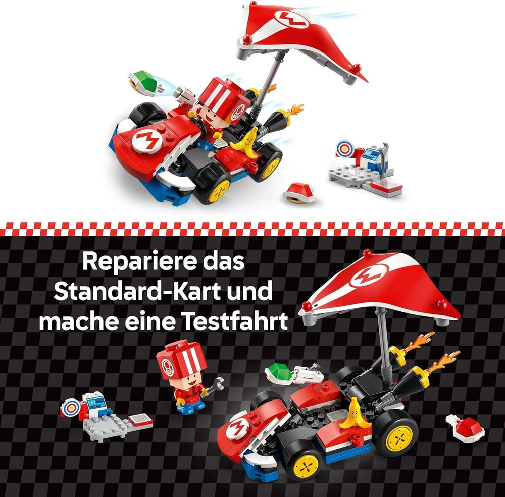LEGO Super Mario : Mario Kart - Standard Kart, Collection Nintendo, Cadeau pour les enfants, Permet aux garçons, aux filles et aux joueurs de 7 ans et plus de jouer de manière indépendante, Jouet d'aventure avec figurine de crapaud 72032 Jeux de construction Besuche den LEGO-Store