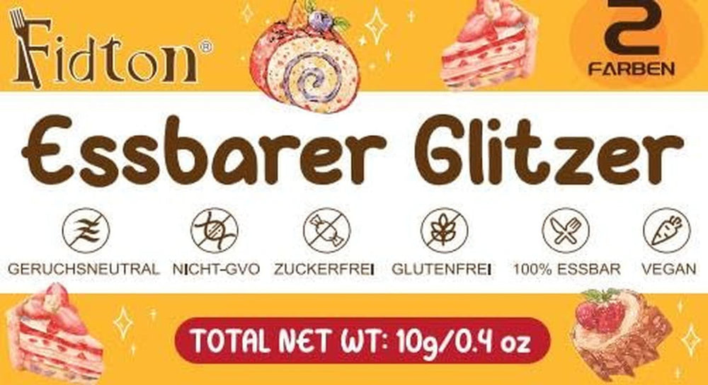 Paillettes comestibles, poudre, 5 grammes Glitter Naty Shop