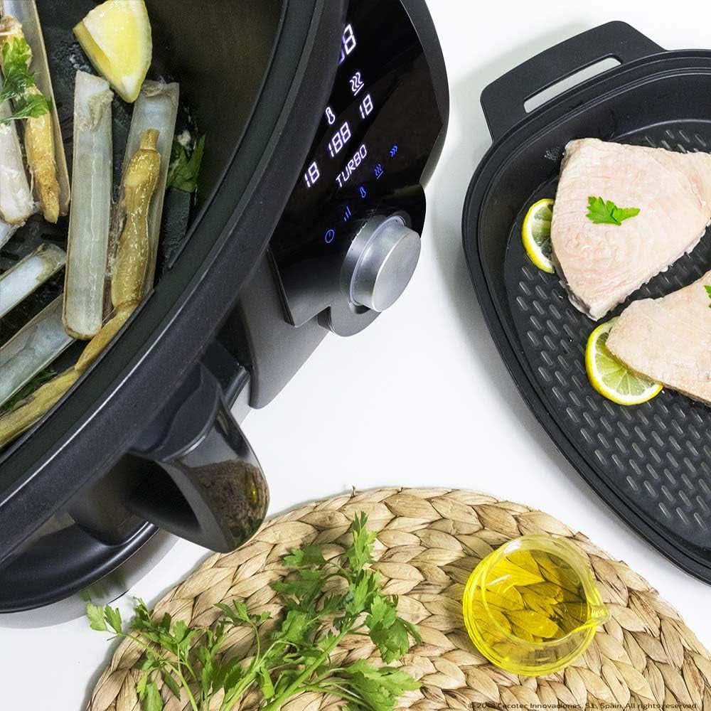 Cecotec Mambo 6090 Machine de cuisine multifonctions, 1700 W, 23 fonctions, Krug Mit Fassungsvermögen 3,3 L, 3 Teller Gleichzeit, 10 Geschwindigkeitsstufen, Timer Robots de cuisine et mixeurs Naty Shop