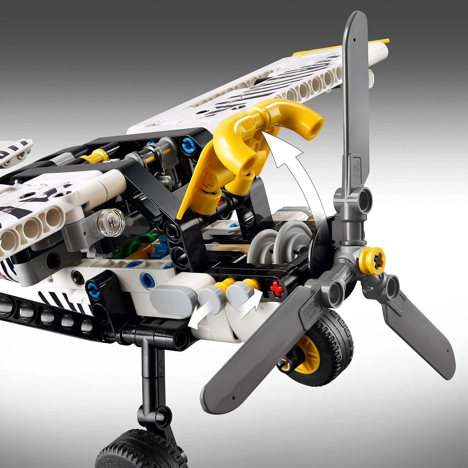 Jouet de construction d'avion à hélice LEGO Technic pour enfants, cadeau pour garçons et filles de 8 ans, moteur à piston 4 cylindres, modèle d'avion à hélice rotative 42198 Ensembles de construction Besuche den LEGO-Store