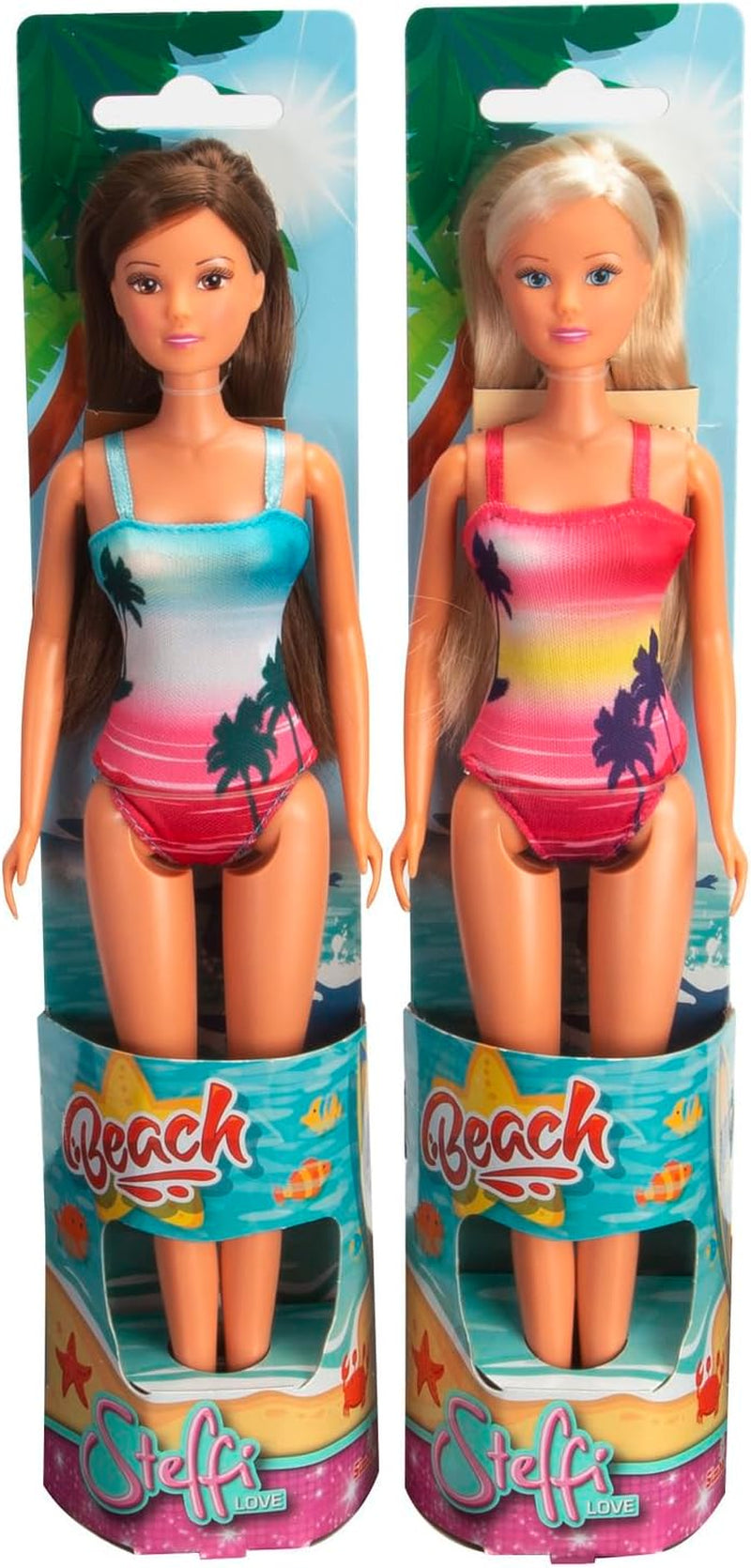 Simba Steffi Love Beach Assortiment de 2 façons Un seul article sera expédié Maillot de bain Poupée de jeu 29 cm à partir de 3 ans