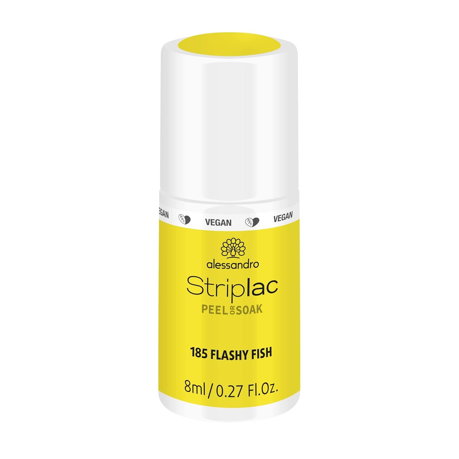 alessandro Striplac UV-Nagellack Flat White – Facile et facile à utiliser – Application facile grâce à la technologie Peel-Off – Vegan et sans alcool – 8 ml