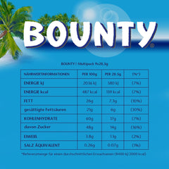 Barres de chocolat Bounty | Noix de coco et chocolat | Différentes tailles de conditionnement