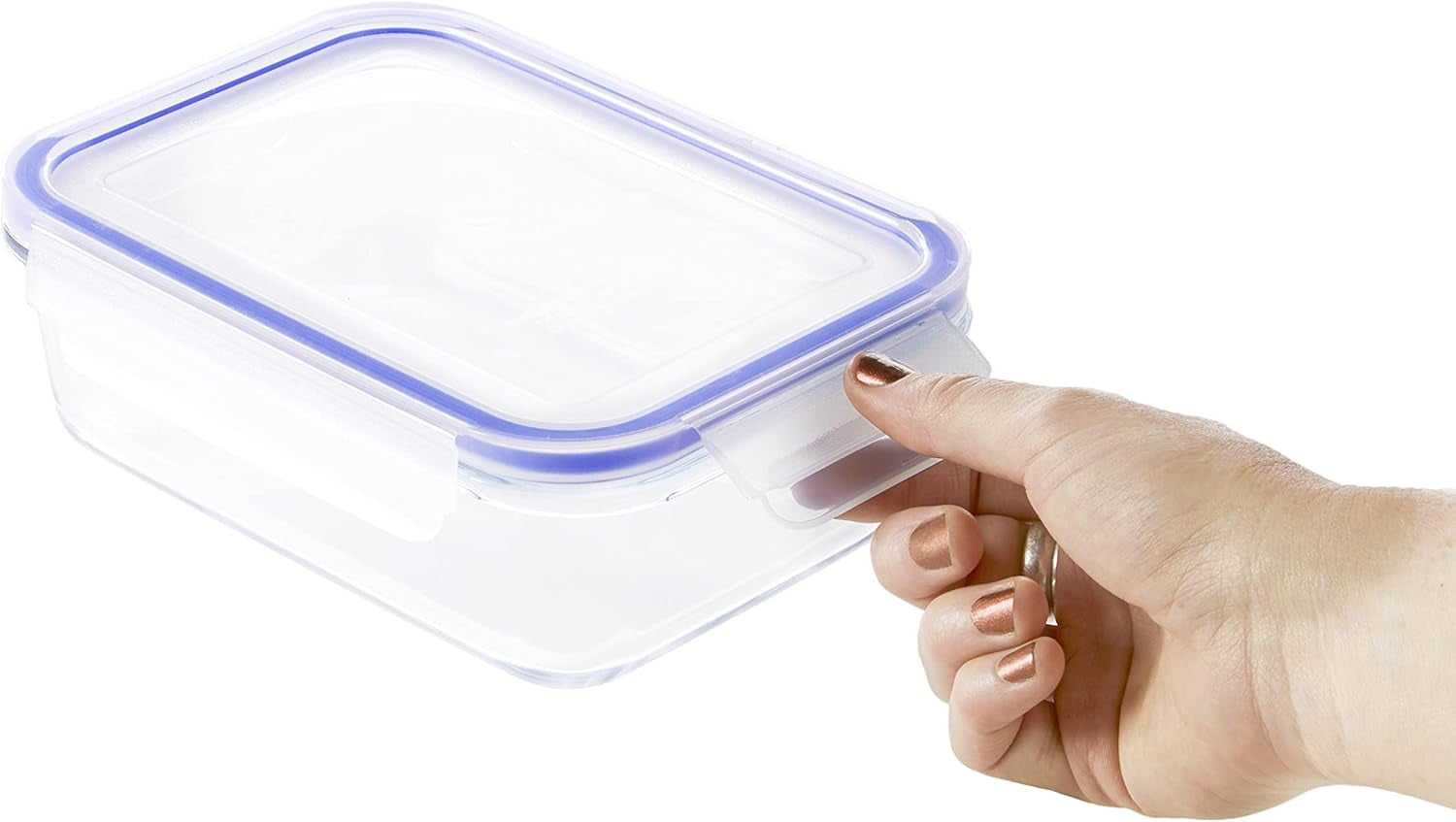 Amazon Basics Lot de 20 récipients alimentaires en verre avec couvercles (10 récipients + 10 couvercles) Boîtes de conservation alimentaires bleu clair sans BPA Naty Shop