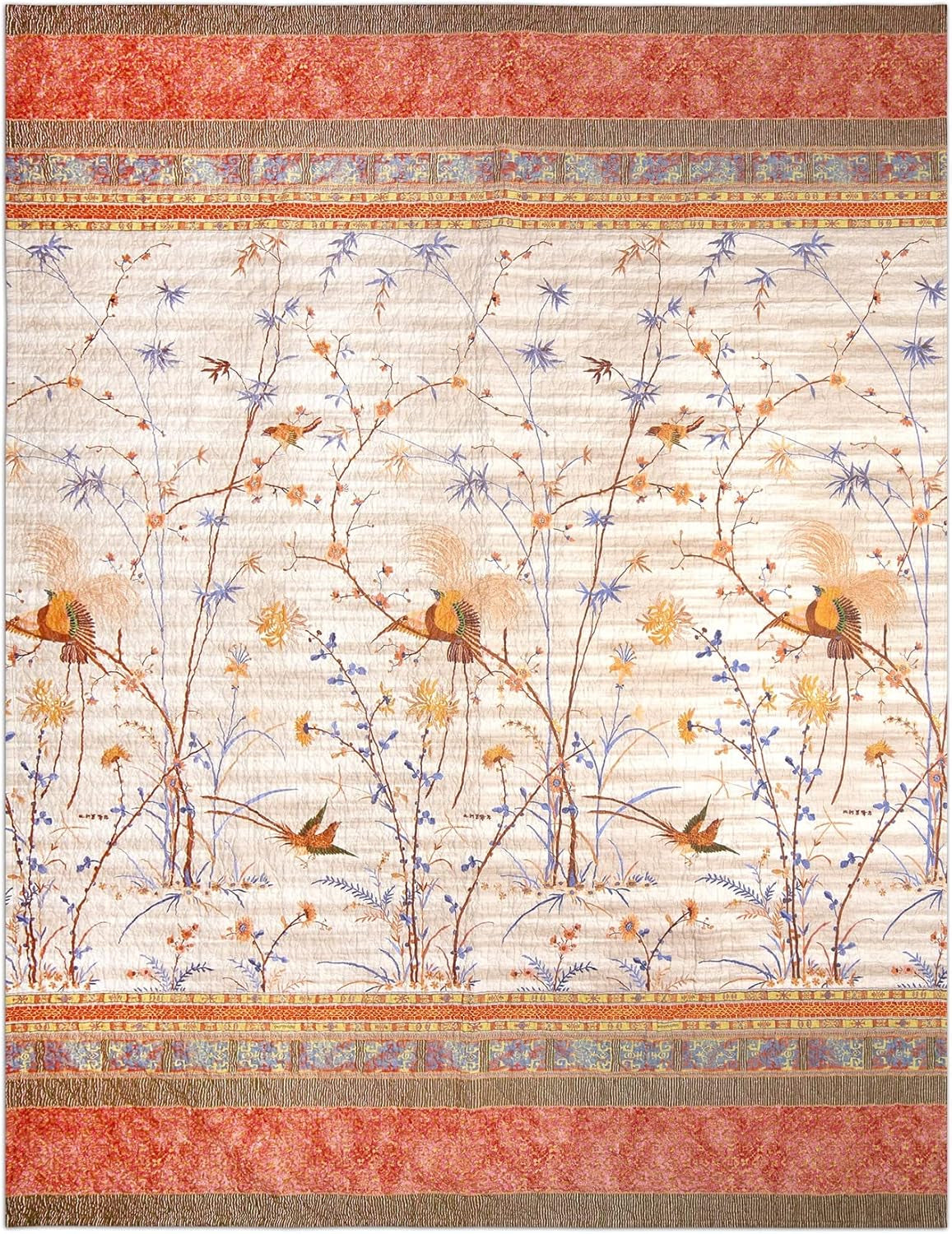 Bassetti Couvre-lit Fong, 100 57 fils par cm² / garnissage : 100% pur coton, crème, 220X255 cm Bassetti Lits et Couvre Beige 220X255 Cm