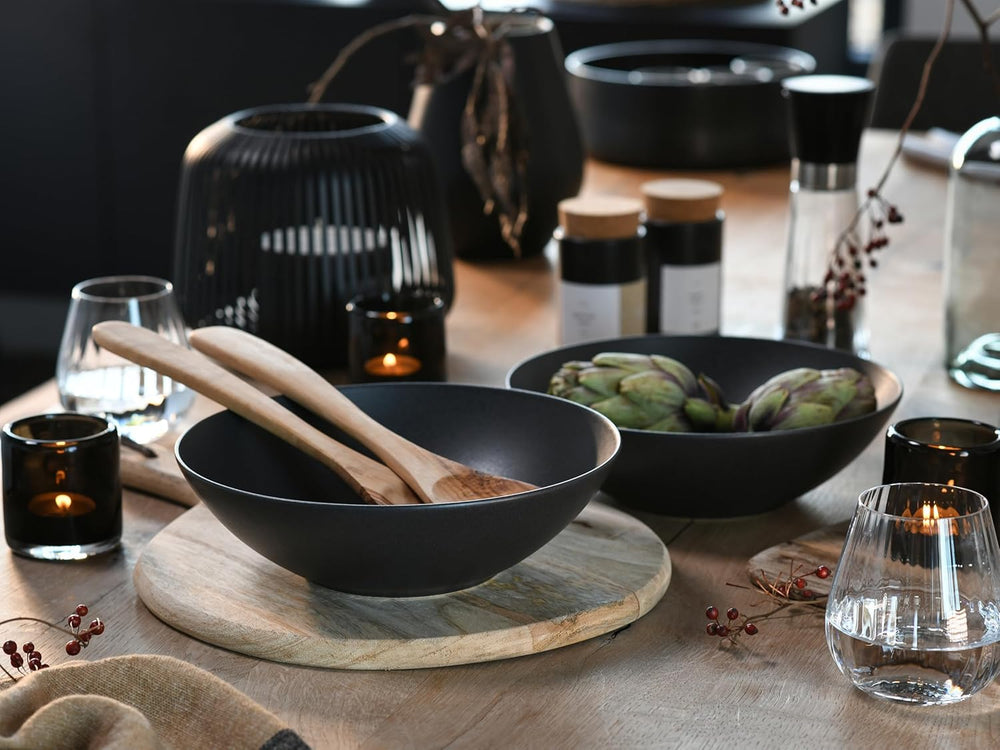 Creatable, 30007, Série Soft Touch, Service de Vaisselle 2 Pièces, Service à Salade en Grès, Passe au Lave-Vaisselle et au Micro-Ondes, Fabriqué au Portugal