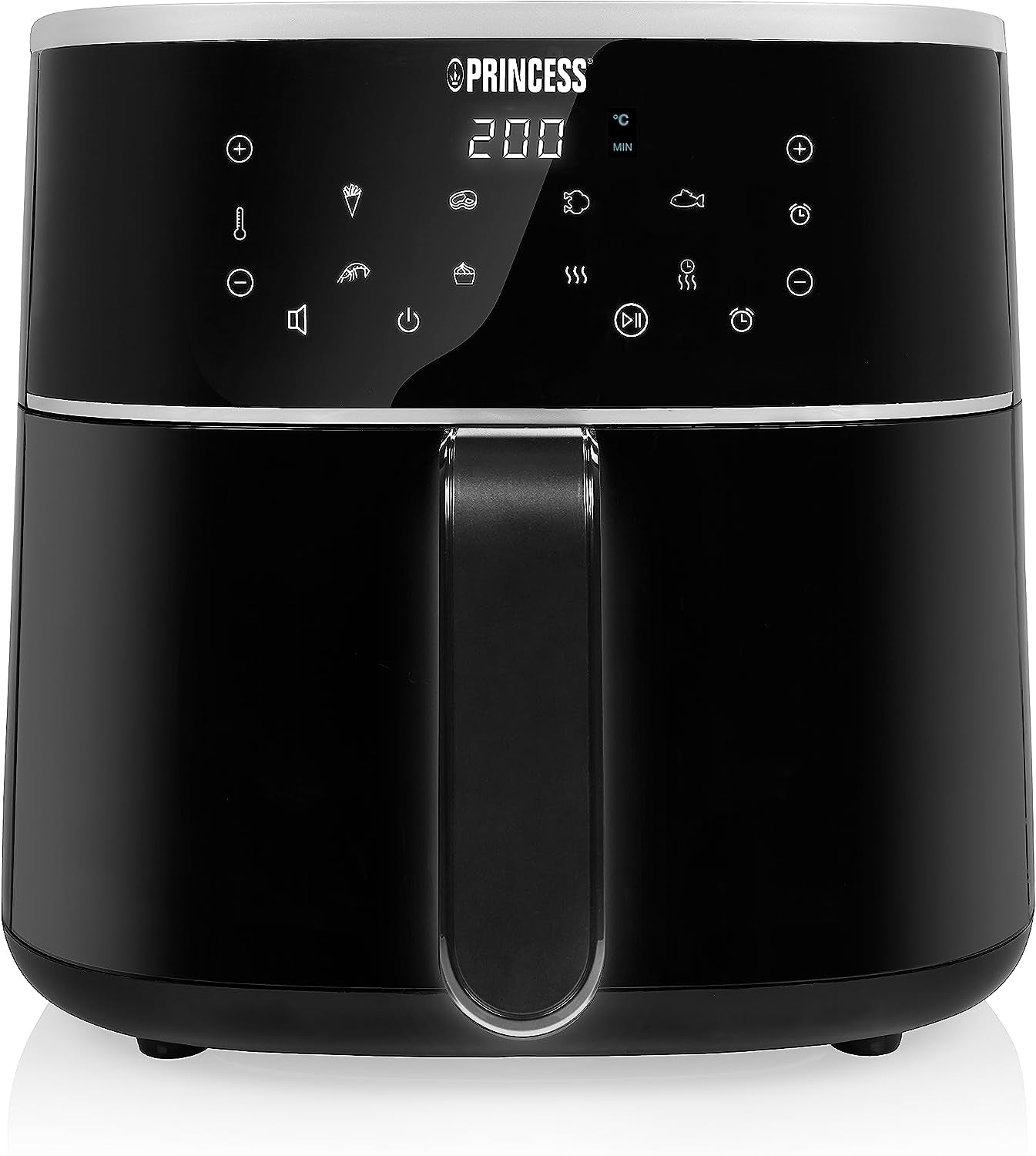 Friteuse à air chaud numérique Princess - Capacité du bol variable - 8 litres maximum - 6 programmes prédéfinis Électroménager Naty Shop 6 litres