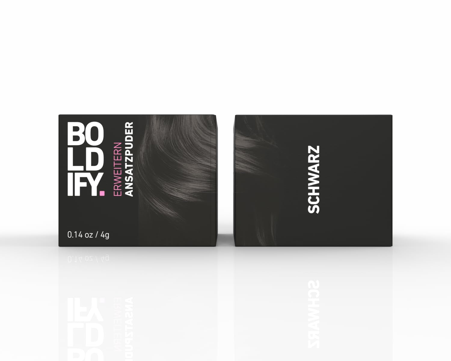 BOLDIFY Root Powder 4g - Correcteur de cheveux épaississant pour femmes et hommes 48h Couverture grise Maquillage capillaire imperméable pour dissimuler les racines (Noir) Naty Shop Coloration Capillaire
