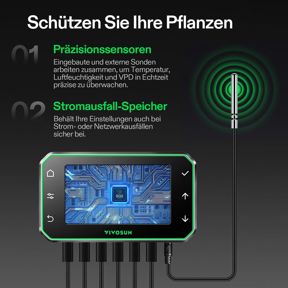 VIVOSUN Kit de ventilateur/échappement intelligent AeroZesh G4 100 mm avec GrowHub E42A+, contrôleur de température et d'humidité, télécommande WiFi/App, filtre à charbon actif et tuyau pour tentes de culture et culture hydroponique