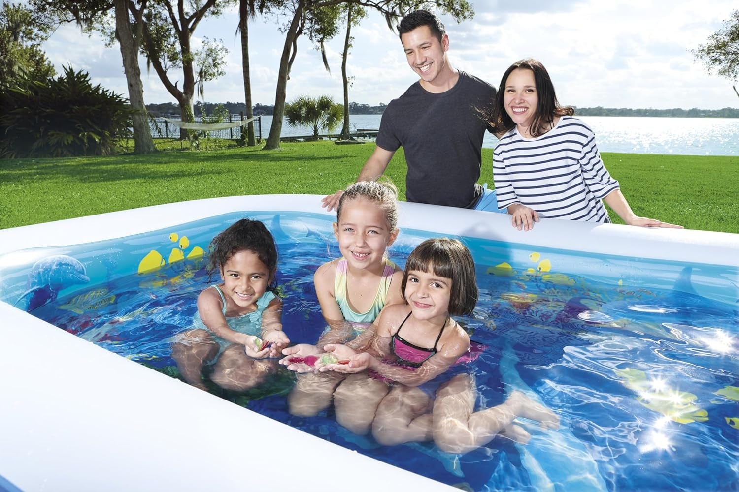 Bestway Piscine Familiale, Aventure 3D, 262 x 175 x 51 cm, 54177, Multicolore