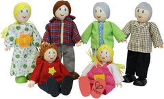 Hape E3401 Four Seasons House, Meublé et E3500 - Famille de poupées, peau claire