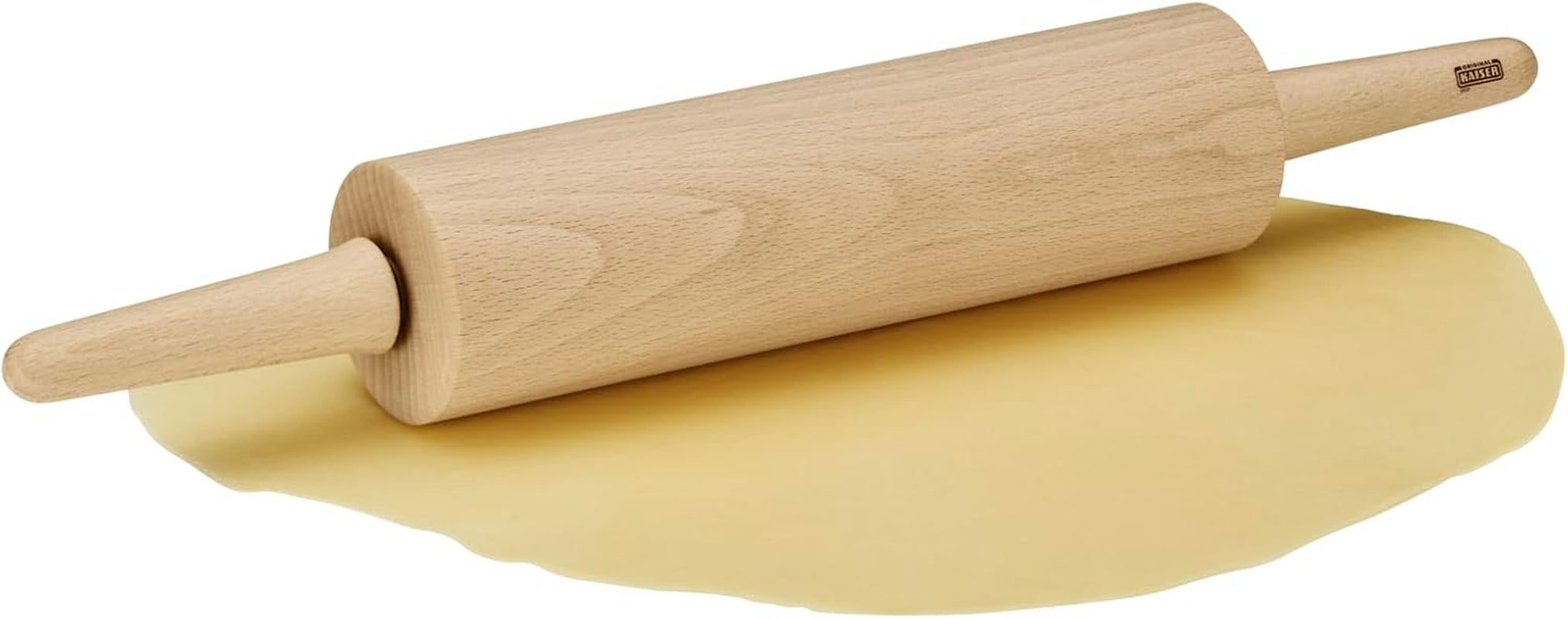 Original Kaiser Rouleau à pâtisserie classique 47 x 6,5 cm, rouleau à pâte, rouleau à pâtisserie, bois de hêtre, roulement lisse, large surface de roulement, beige