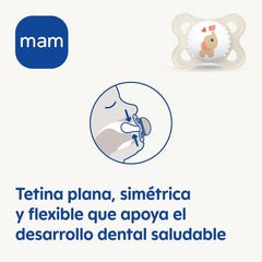 Sucette MAM Clip It ! Broche & Original S226 Skinsoft™ silicone, ultra-doux, pour bébés à partir de 0 mois