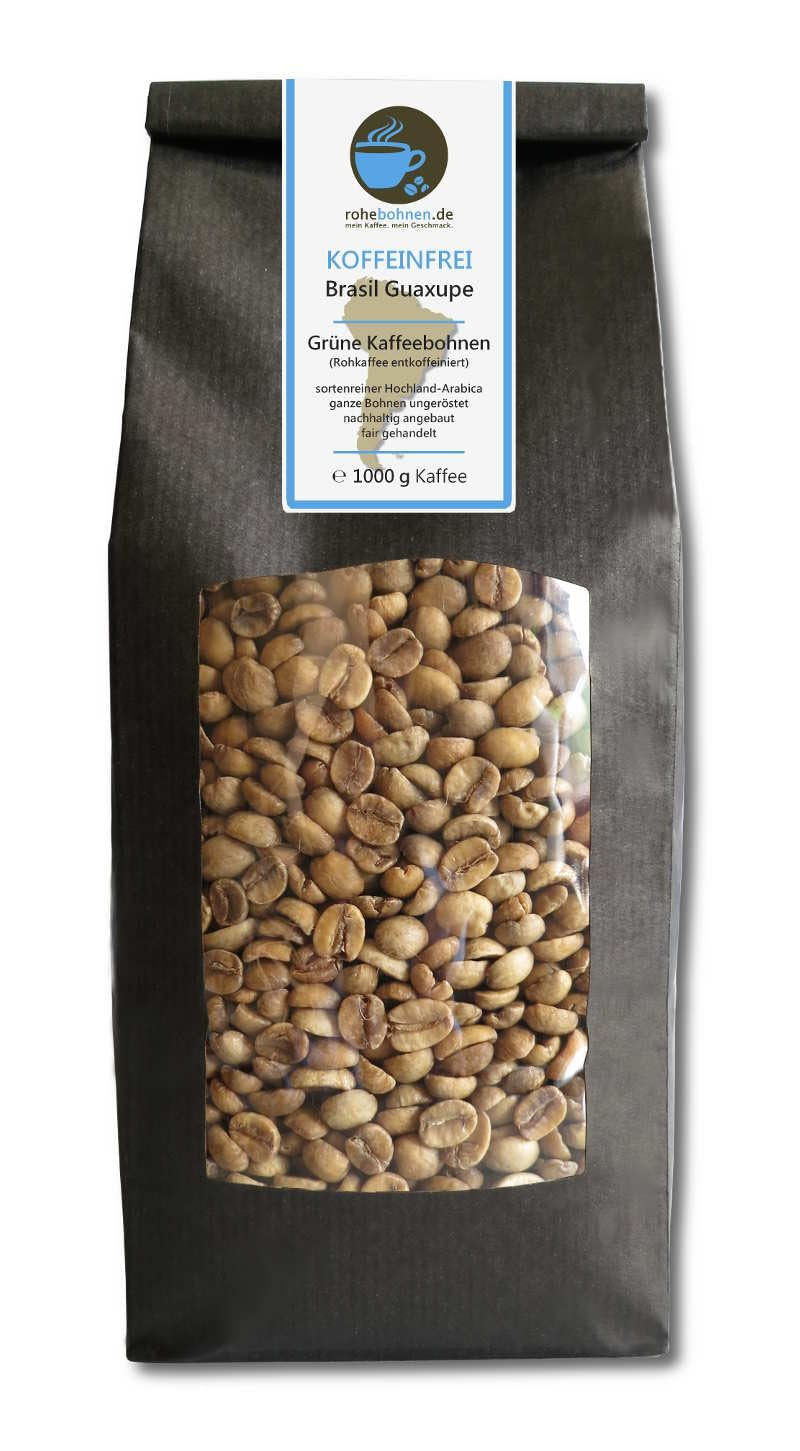 Café vert, café cru, Guaxupe brésilien sans caféine (grains de café vert 1000g) - Certificat GMP