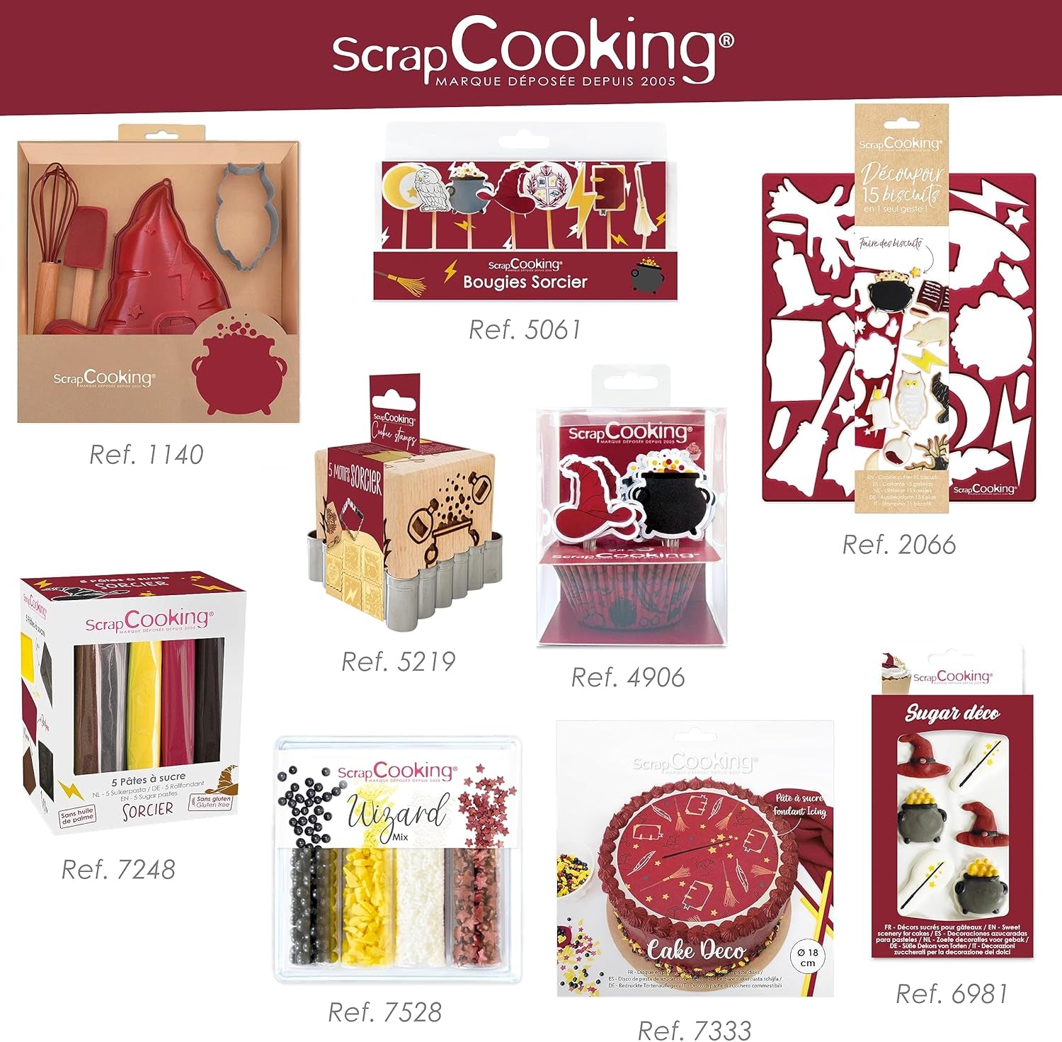 USTENSILES DE CUISINE - Emporte-pièce, Sorcier - Plaque à pâtisserie avec emporte-pièces, sablés, décors 2066