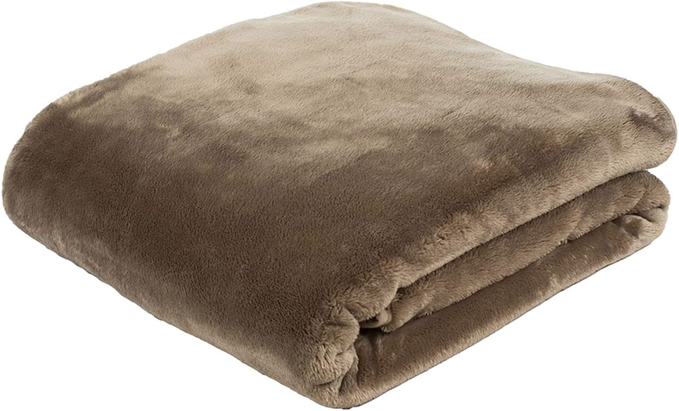Gözze - Couverture confortable Premium Toucher Cachemire, 500 G/M², 180 X 220 Cm - moutarde Lits et Couvertures Besuche den Gözze-Store Taupe 180 X 220 Cm