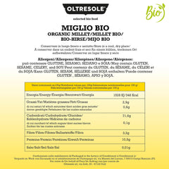 Millet biologique 1 kg, grains biologiques riches en fibres et minéraux, grains de millet jaune pour la consommation, emballage idéal pour la famille