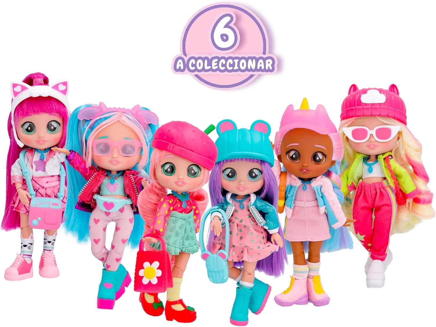 S2 Hannah Modepuppe mit Langen Haaren, Stoffkleidung und 10 Accessoires – Spielzeuggeschenk für Mädchen und Jungen + 5 Jahre